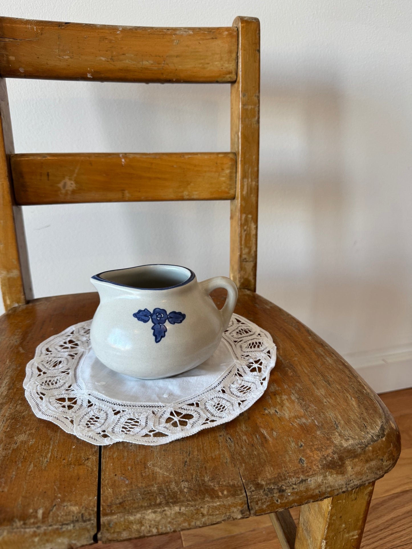 Flower Stoneware Pitcher