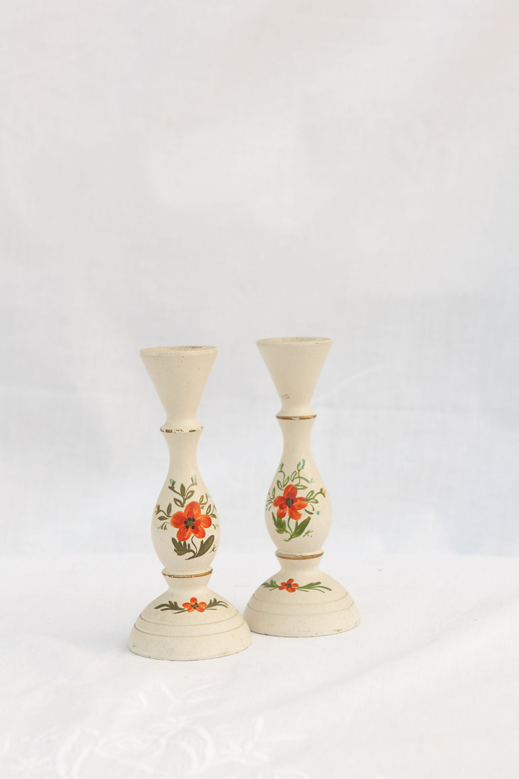 Folk Art Candlestick Holders 2